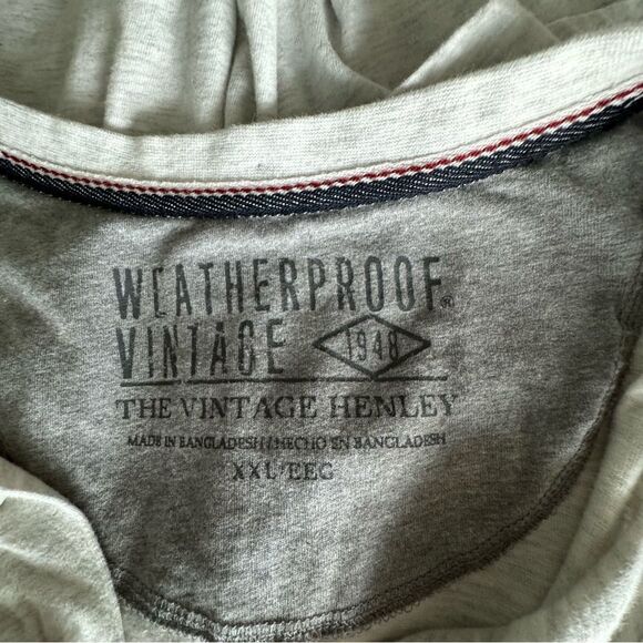 Weatherproof Vintage 1948 Vintage Henley Gray SZ XXL - Picture 11 of 13